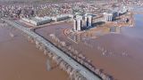 Уровень воды в реке Урал у Оренбурга достиг 1 115 см