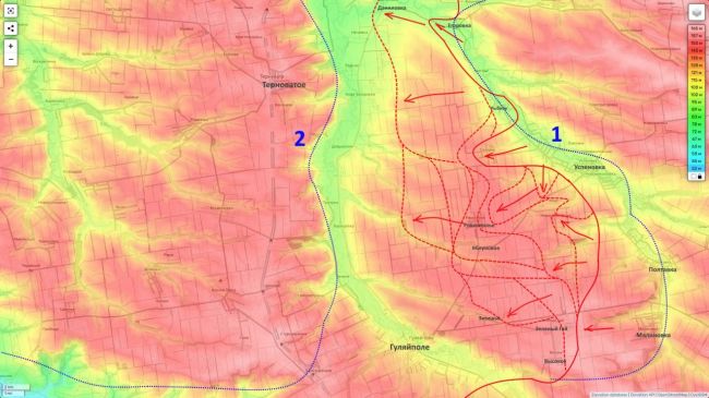 Наши войска продолжают наступать широким фронтом на гуляйпольском направлении