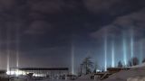 В Ленинградской области появились «световые столбы»