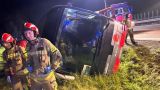 В Польше перевернулся автобус с 35 солдатами из США, ехавшими в Литву