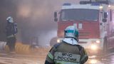 В Москве произошел пожар в строящемся здании