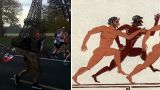 70-летний француз совершил необычный марафонский забег