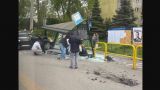 В польской Гдыни автомобиль протаранил автобусную остановку, четверо ранены