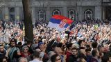 В Белграде проходит акция протеста против итогов выборов в парламент Сербии