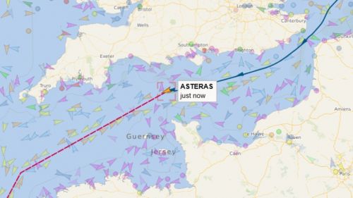 Russian oil split off the coast of Great Britain