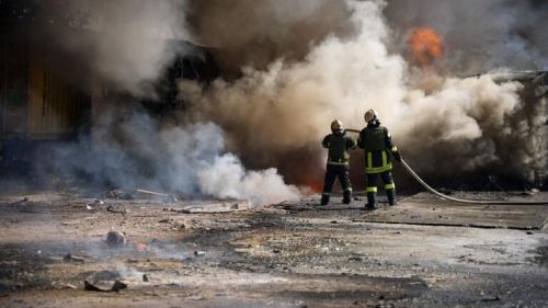 The explosion sounded in the suburbs of Kharkov