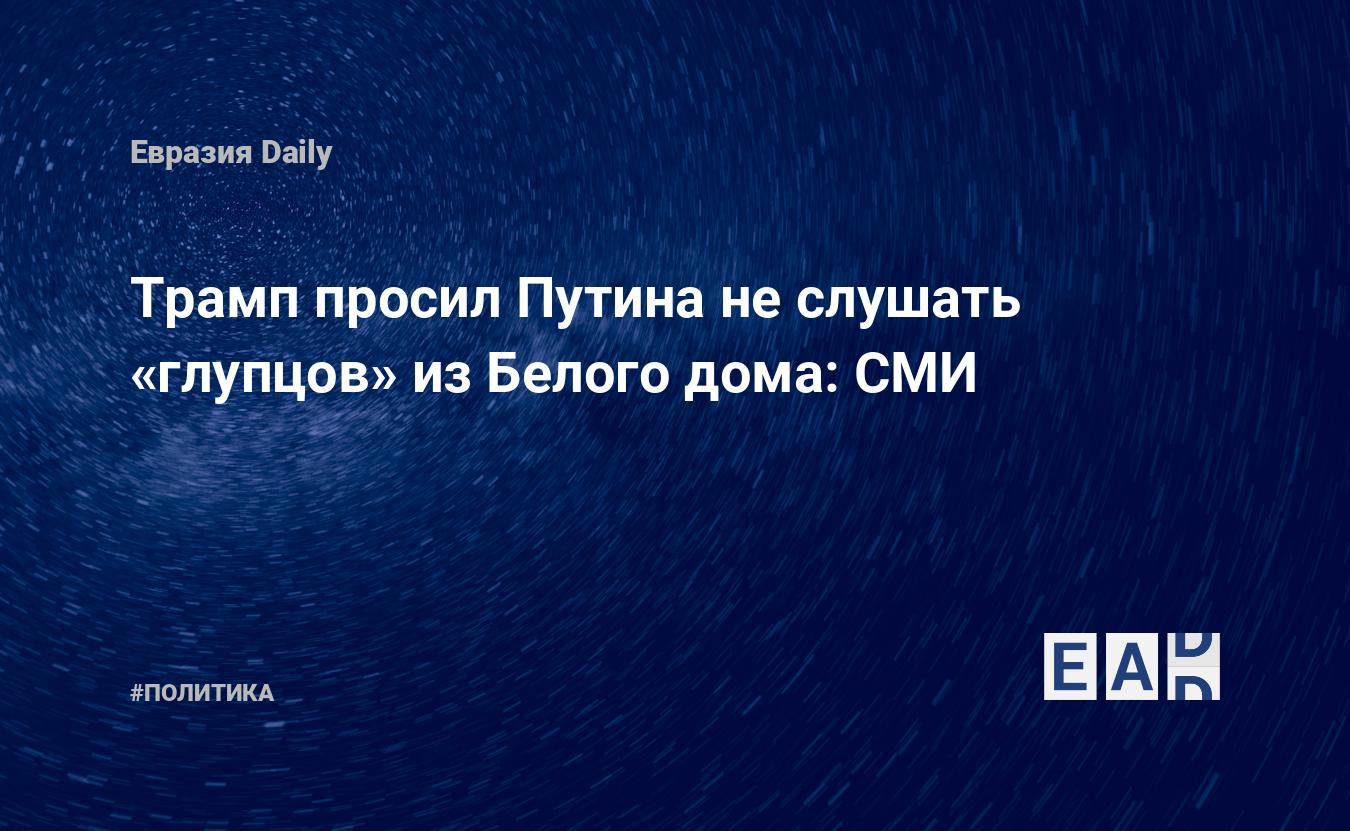 Трамп просил Путина не слушать «глупцов» из Белого дома: СМИ — EADaily, 10  июля 2018 — Новости политики, Новости России